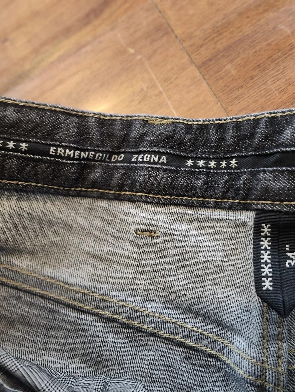 Mens Aded Black Ermenegildo Zegna luxury jeans Size 34
